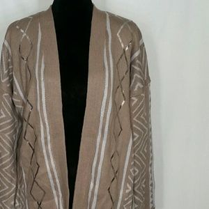 Charlotte Russe |mauve Aztec open front cardigan